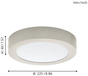 Eglo 78214 - LED mennyezeti lámpa FUEVA LED/16,5W/230V