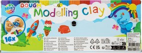 Színes Moxy modellező gyurma 16 db-os