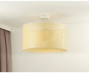 Duolla - Felületre szerelhető csillár ROLLER RATTAN 1xE27/15W/230V átm. 45 cm bézs