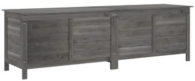 vidaXL antracit tömör fenyőfa kerti tárolóláda 198,5 x 50 x 56,5 cm