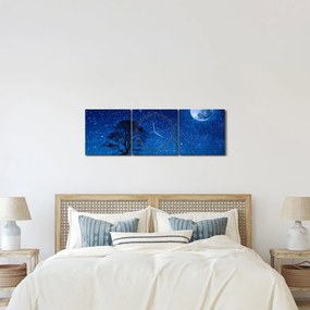 A Holdon üvöltő farkas képe (órával) (90x30 cm)