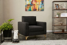 Fotel Berlin - Antracit, Arany