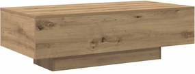 vidaXL kézműves tölgy színű szerelt fa dohányzóasztal 100x49,5x31 cm