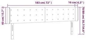 sötétzöld bársony LED-es fejtámla 183 x 16 x 78/88 cm
