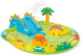 Dino Play Felfújható gyerek medence, 143 L, 191x152x58  cm, polivinil-klorid, színes