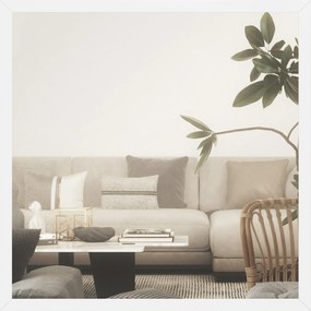 HOMCOM négyzet fali tükör 50×50 cm – fehér MDF keret | Aosom