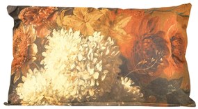 Kültéri párna ANNAS virágokkal 30x50 cm, narancssárga