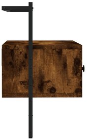 füstös tölgy színű szerelt fa fali TV szekrény 60,5x30x51 cm