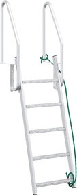 vidaXL 5 lépcsős stég létra Ezüst 58 x 77 x 191 cm Alumínium