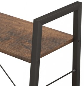 3 szintes sötétbarna és fekete állópolc 56 x 35 x 108 cm