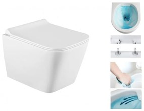 Mexen TEO Perem nélküli függő WC csésze 51 x 34,5 cm, fehér, 3385XX00