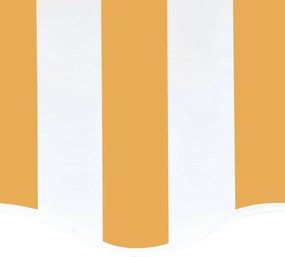 Sárga és fehér csere napellenző ponyva 5 x 3,5 m