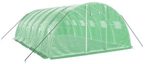 zöld acélvázas melegház 24 m² 6 x 4 x 2 m