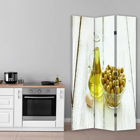 Gario Paraván Olajbogyó tálban és olajjal Méret: 145 x 170 cm, Kivitelezés: Klasszikus paraván