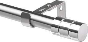 Rozsdamentes acél függönykarnis, állítható függönyrúd 94-132 cm ezüst