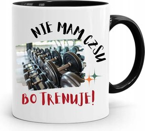 Edzőnek Fekete Bögre Nincs Időm fényképes nyomtatással