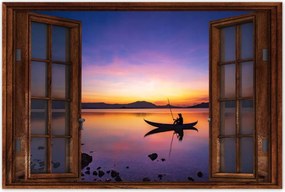 Poszterek 120x80 Esti horgászat naplementekor