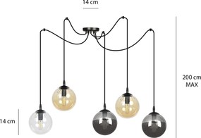 Emibig modern függeszték gigi fekete emi939/5