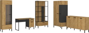 Vitrin 1W, craft tölgy arany/antracit, SANTANA