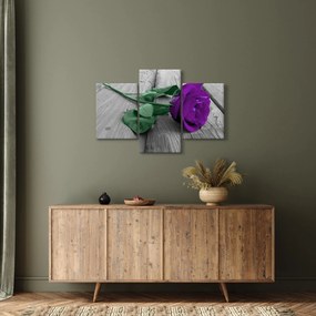 Kép - Lila rózsa zöld szárral (90x60 cm)