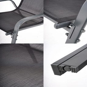 Furnigo Hamburg kerti bútor szett 1+6 - fekete