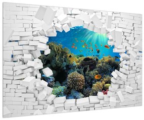 Vízalatti tengeri világ képe (90x60 cm)