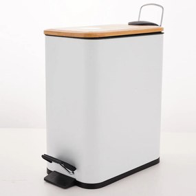 Fehér acél pedálos szemetes 5 l Erik – Spirella