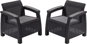 Sötétszürke kerti fotel Corfu – Keter