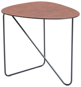 Konyakbarna fém dohányzóasztal 44x50 cm Curve L Bull – LIND DNA