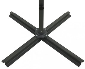 zöld konzolos napernyő rúddal és LED-fényekkel 250 cm
