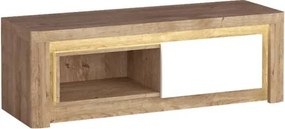 Aldabra Livinio L-10 tv állvány, ribbeck tölgy / fényes fehér