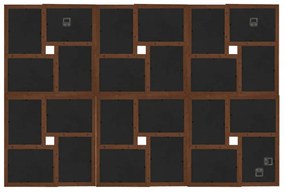 sötétbarna MDF fényképkeretszett 24 db 13 x 18 cm-es képhez