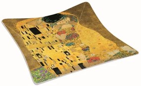 Üvegtál 13x13cm, dobozban, Klimt: The Kiss