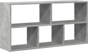 vidaXL betonszürke szerelt fa fali polc 100 x 25 x 50 cm