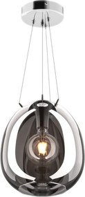 ZUMA LINE P19066B-D25 MOON Modern Függesztett Lámpa Fekete, Ezüst E27 IP20