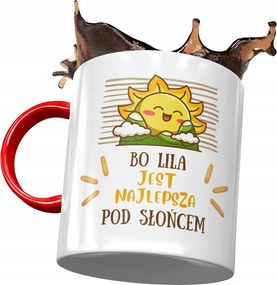 Piros Bögre Lili Barátnő Feleség Ajándék Nyomtatott Fotóval