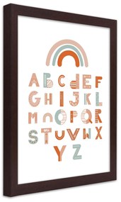 Gario Poszter Ábécé A keret színe: Fekete, Méret: 40 x 60 cm
