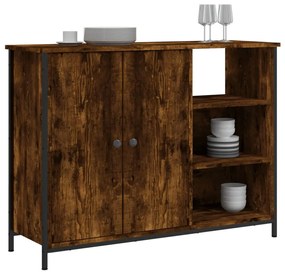 füstös tölgy színű szerelt fa tálalószekrény 100 x 33 x 75 cm