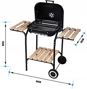 Landgraf Kansas faszenes kerti grill 43 x 40 cm