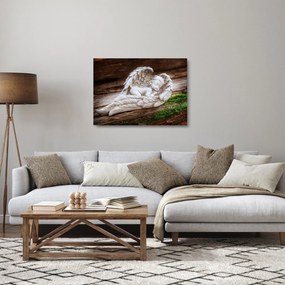 Kép - alvó angyal (üvegen) (70x50 cm)