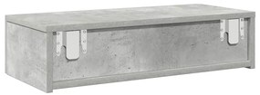 Falipolc fiókokkal betonszürke 60x26,5x15 cm műszaki fa