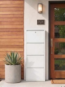 Fém cipősszekrény, fehér, 50 cm – TR307GLM1139