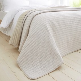 Bézs steppelt ágytakaró 220x230 cm Stripe – Catherine Lansfield