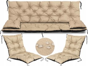 Kerti padpárna 150x60x50 cm 2 db székpárna 50x50x50 cm