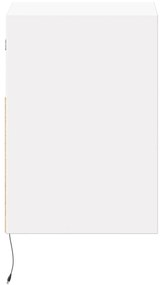 2 db fehér falra szerelhető TV-szekrény LED-del 41 x 31 x 45 cm
