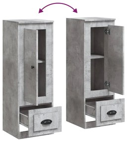 betonszürke szerelt fa magasszekrény 36x35,5x103,5 cm