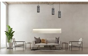 Csillár zsinóron AVALO 3xE27/60W/230V pók szürke/fekete