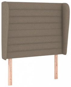 tópszínű szövet fejtámla szárnyakkal 103 x 23 x 118/128 cm