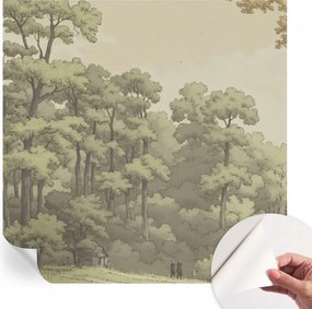 Öntapadós tapéta Divatos 3D fali ragasztó Erdei idill 250x250 cm