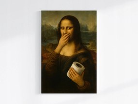Canvas Vászonkép Grafika Mona Lisa Da Vinci Stílus Wc 40x60
